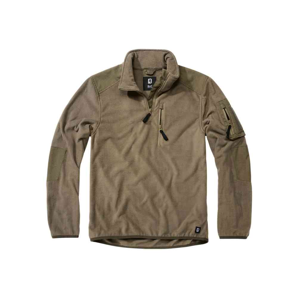 Brandit - Fleece Troyer Ripstop Longsleeve shirt - Olive green